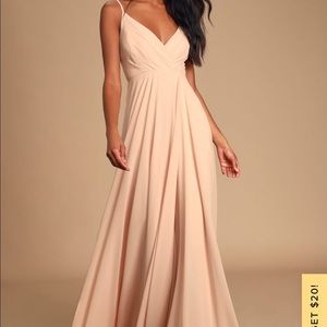 Blush bridesmaids dress